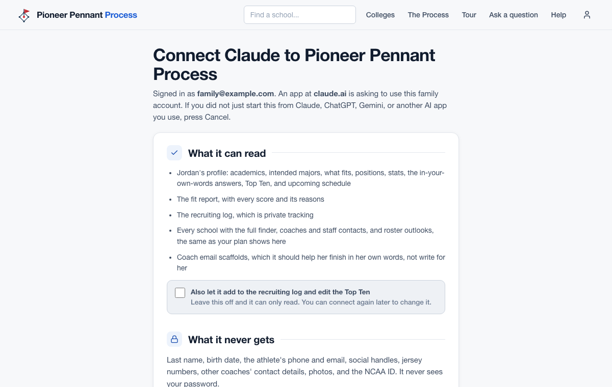 Use Process with Claude, ChatGPT, or Gemini in Pioneer Pennant Process